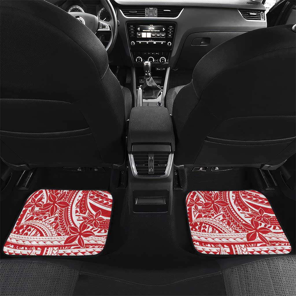 Wallis And Futuna Christmas Car Mats Seashell Xmas Tree Tribal Waves - Polynesian Pride
