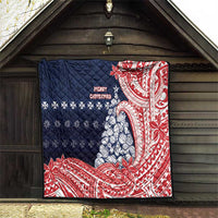 Wallis And Futuna Christmas Quilt Seashell Xmas Tree Tribal Waves DT05 - Polynesian Pride