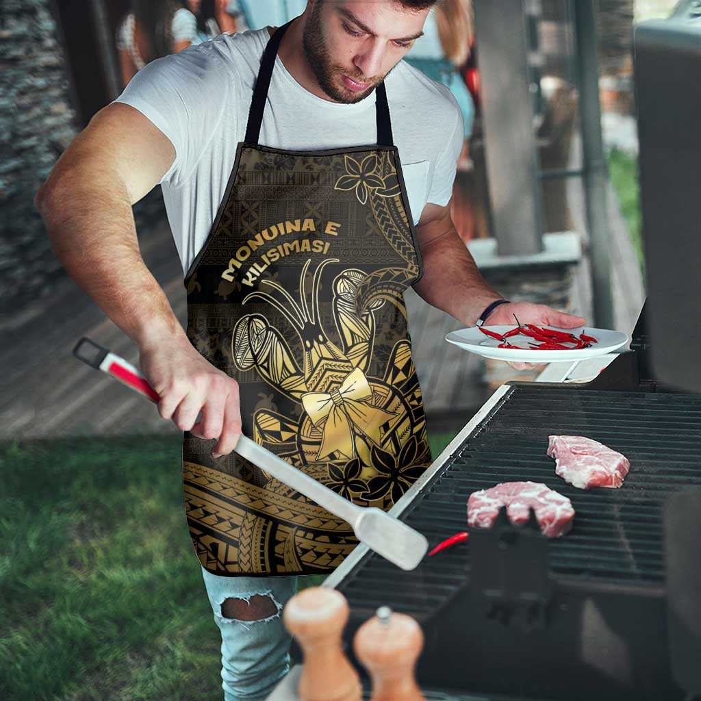 Niue Christmas Apron Niuean Crab Xmas Tribal Waves - Polynesian Pride