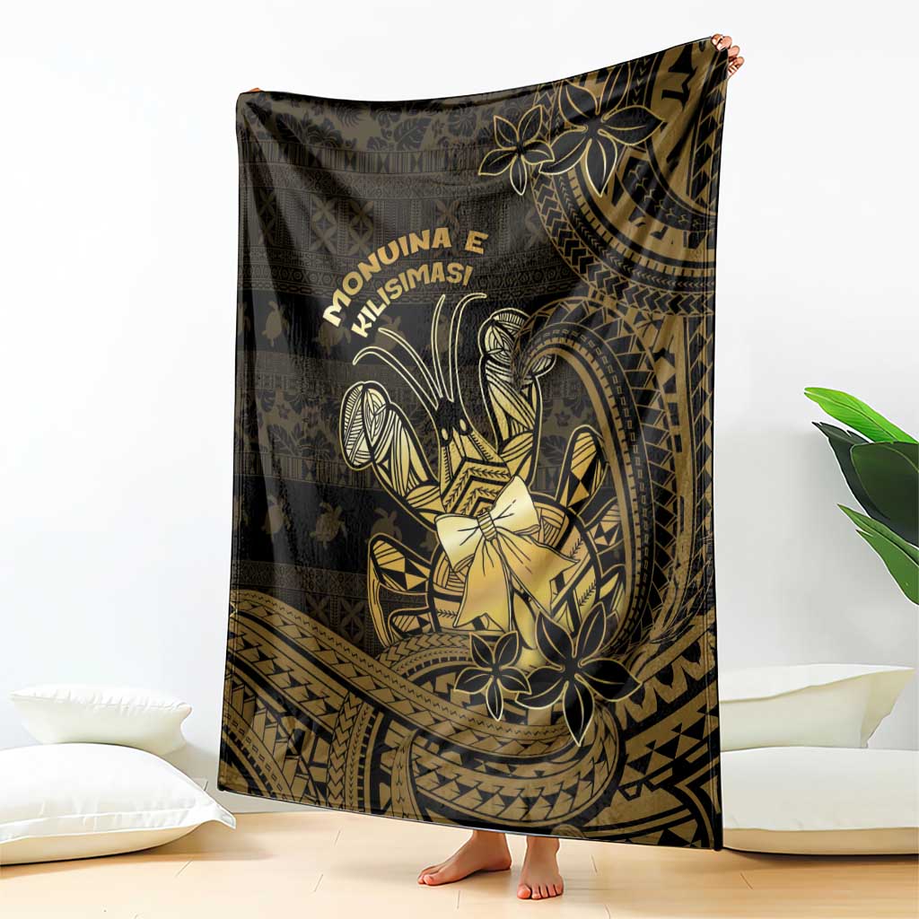 Niue Christmas Blanket Niuean Crab Xmas Tribal Waves - Polynesian Pride