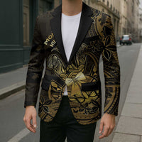 Niue Christmas Blazer Niuean Crab Xmas Tribal Waves - Polynesian Pride