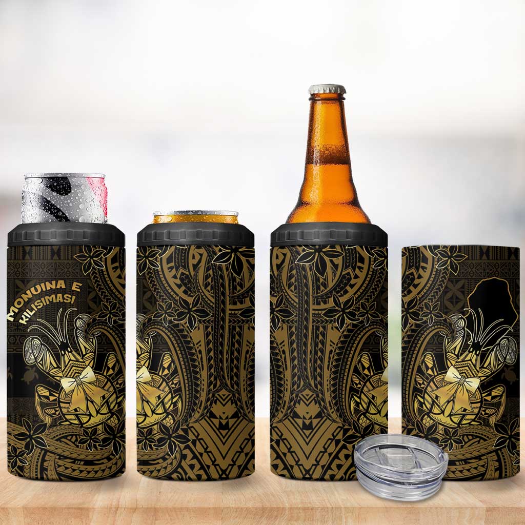 Niue Christmas 4 in 1 Can Cooler Tumbler Niuean Crab Xmas Tribal Waves DT05 - Polynesian Pride