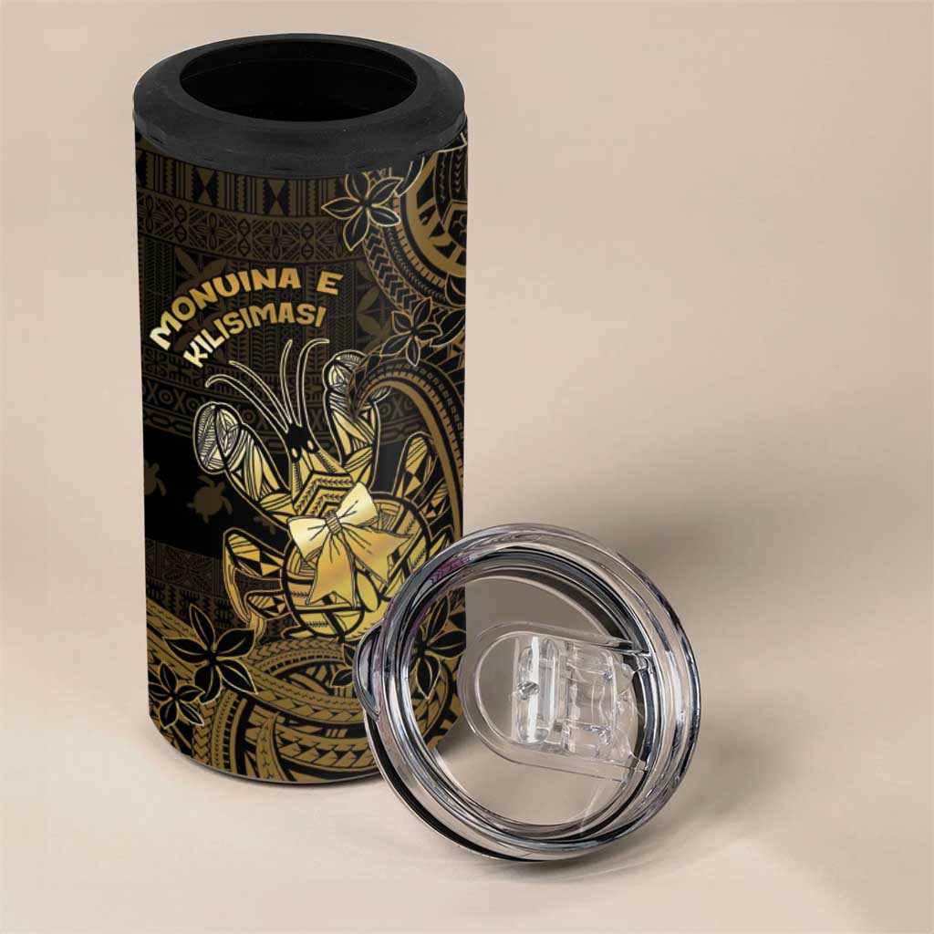 Niue Christmas 4 in 1 Can Cooler Tumbler Niuean Crab Xmas Tribal Waves DT05 - Polynesian Pride