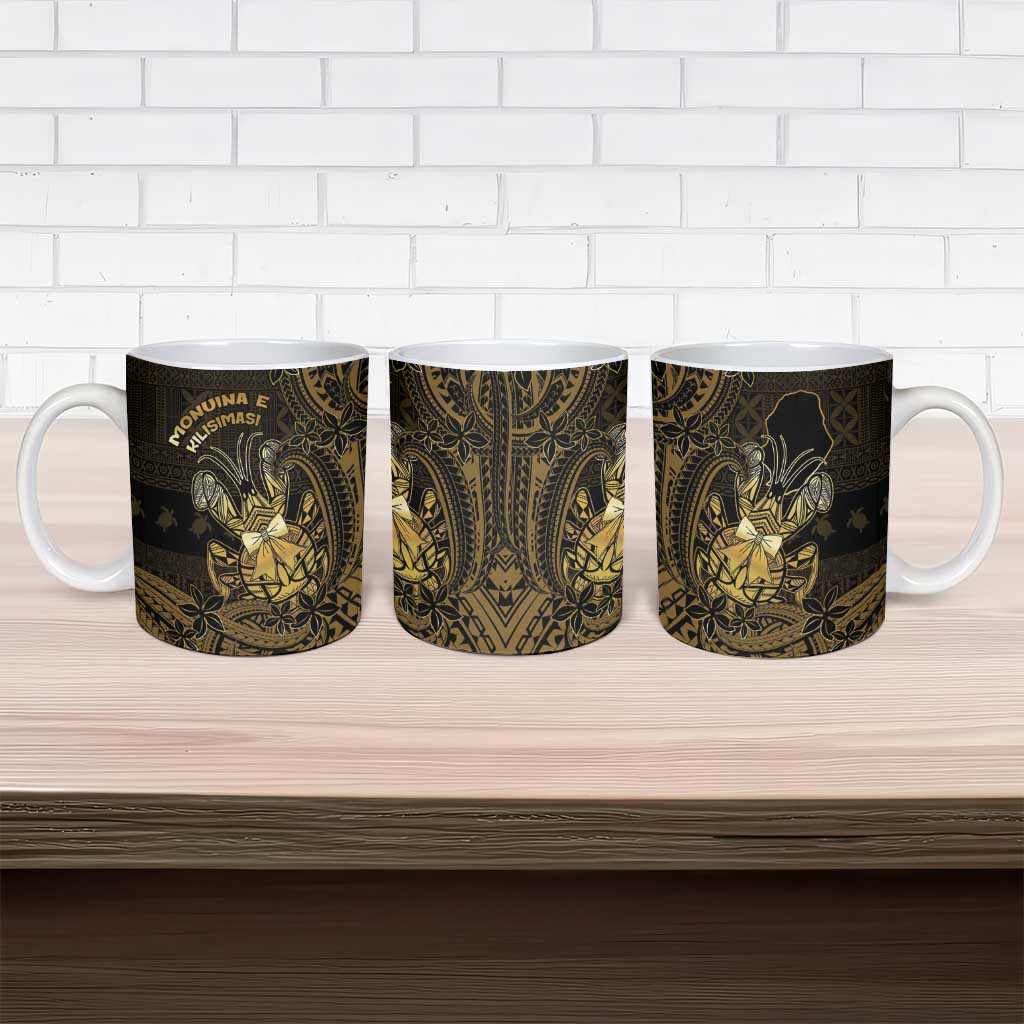 Niue Christmas Ceramic Mug Niuean Crab Xmas Tribal Waves - Polynesian Pride