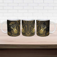 Niue Christmas Ceramic Mug Niuean Crab Xmas Tribal Waves - Polynesian Pride