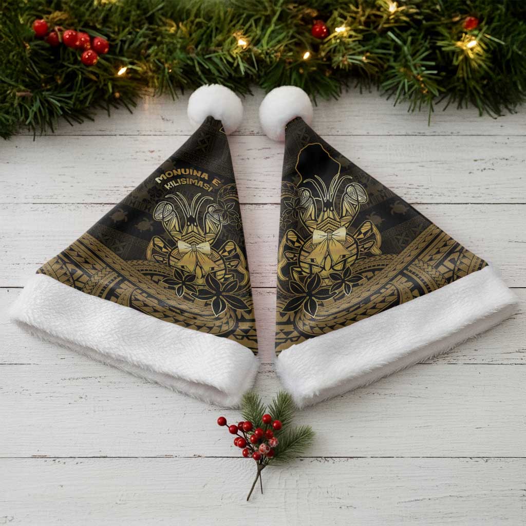 Niue Christmas Santa Hat Niuean Crab Xmas Tribal Waves - Polynesian Pride