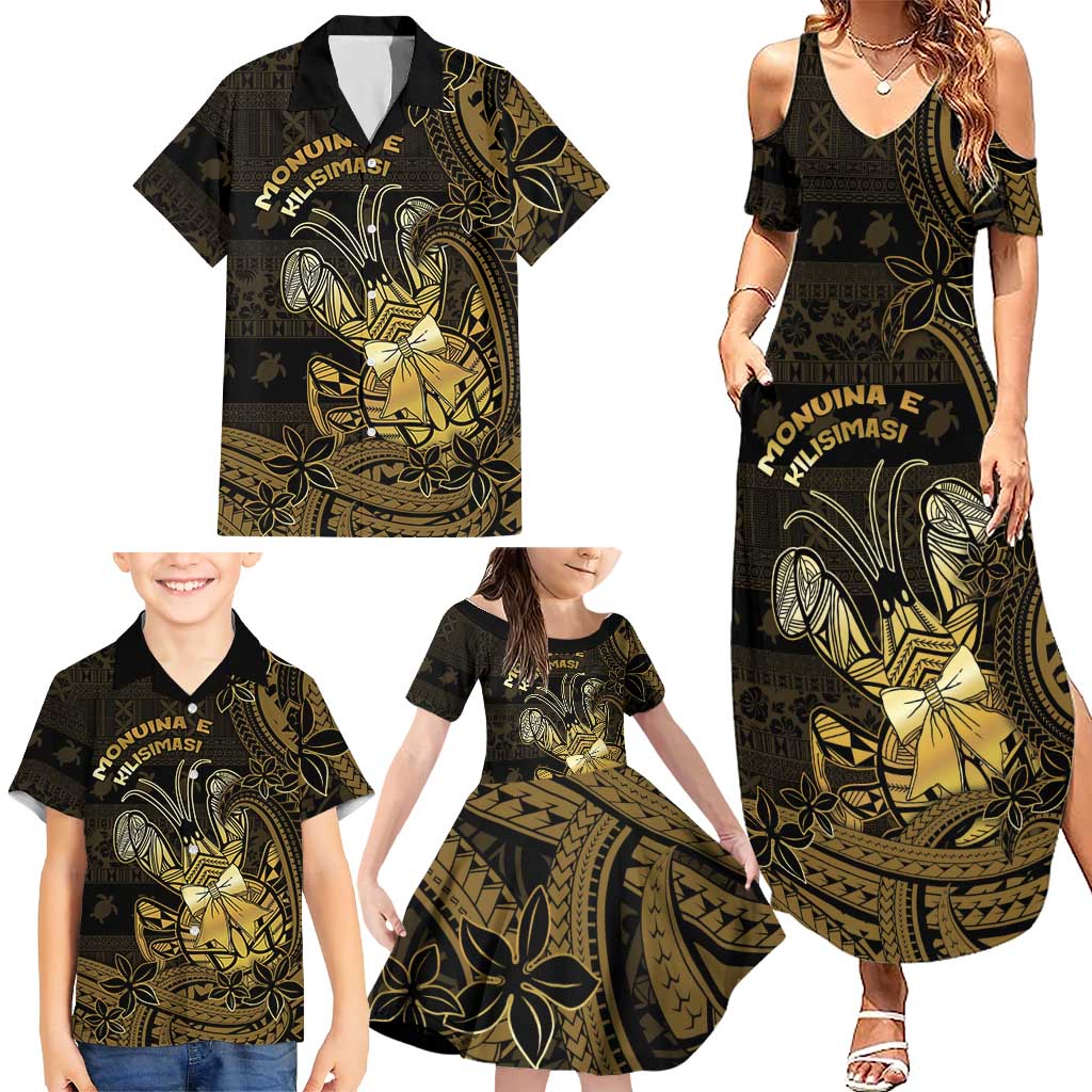 Niue Christmas Family Matching Summer Maxi Dress and Hawaiian Shirt Niuean Crab Xmas Tribal Waves DT05 - Polynesian Pride