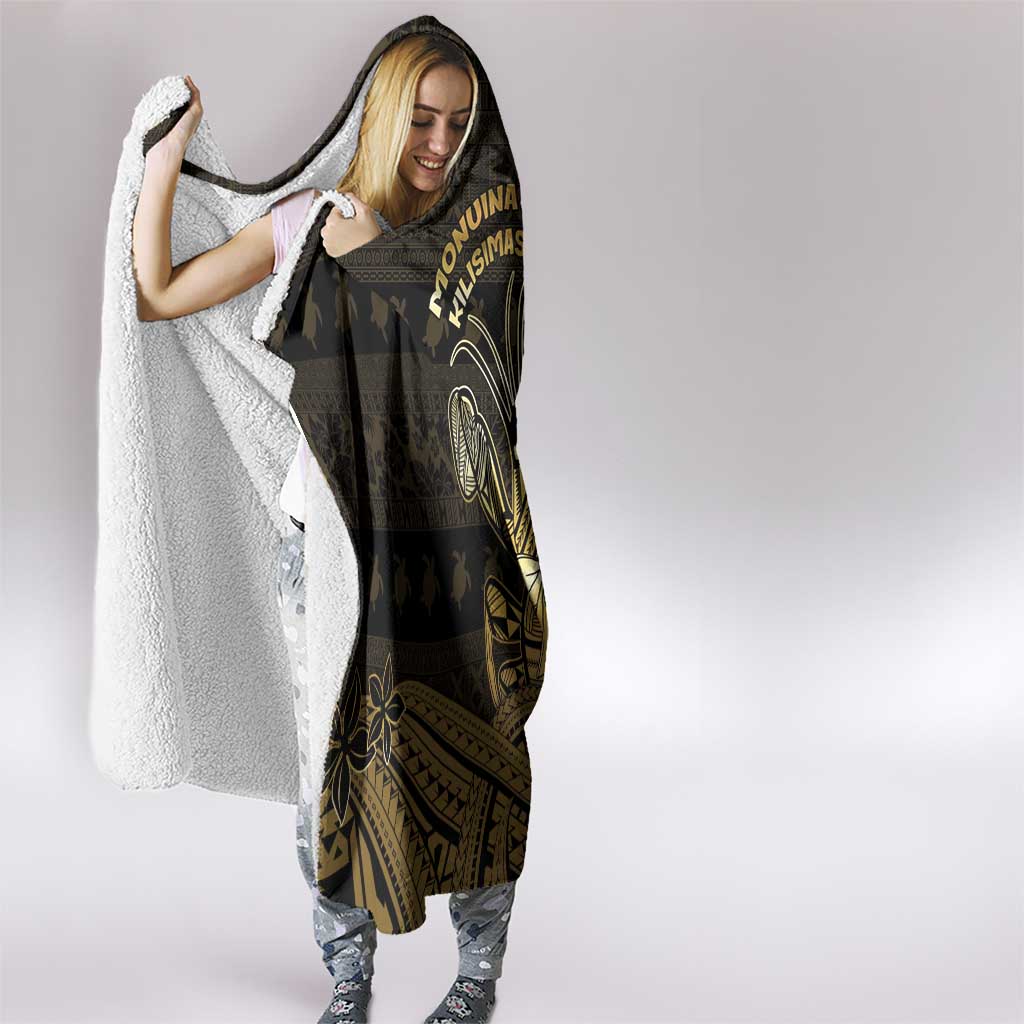 Niue Christmas Hooded Blanket Niuean Crab Xmas Tribal Waves DT05 - Polynesian Pride