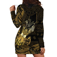 Niue Christmas Hoodie Dress Niuean Crab Xmas Tribal Waves DT05 - Polynesian Pride