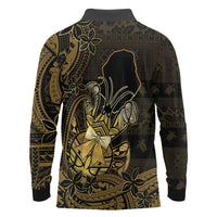 Niue Christmas Long Sleeve Polo Shirt Niuean Crab Xmas Tribal Waves DT05 - Polynesian Pride