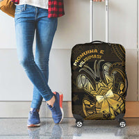 Niue Christmas Luggage Cover Niuean Crab Xmas Tribal Waves - Polynesian Pride
