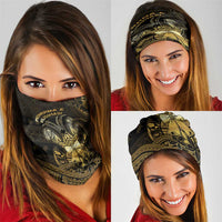 Niue Christmas Neck Gaiter Niuean Crab Xmas Tribal Waves - Polynesian Pride