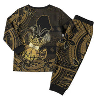 Niue Christmas Pajama Set Niuean Crab Xmas Tribal Waves DT05 - Polynesian Pride