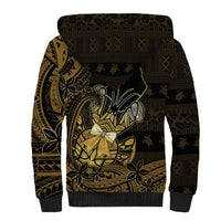 Niue Christmas Sherpa Hoodie Niuean Crab Xmas Tribal Waves DT05 - Polynesian Pride