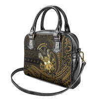 Niue Christmas Shoulder Handbag Niuean Crab Xmas Tribal Waves - Polynesian Pride