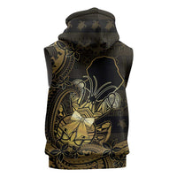 Niue Christmas Sleeveless Zip Hoodie Niuean Crab Xmas Tribal Waves DT05 - Polynesian Pride