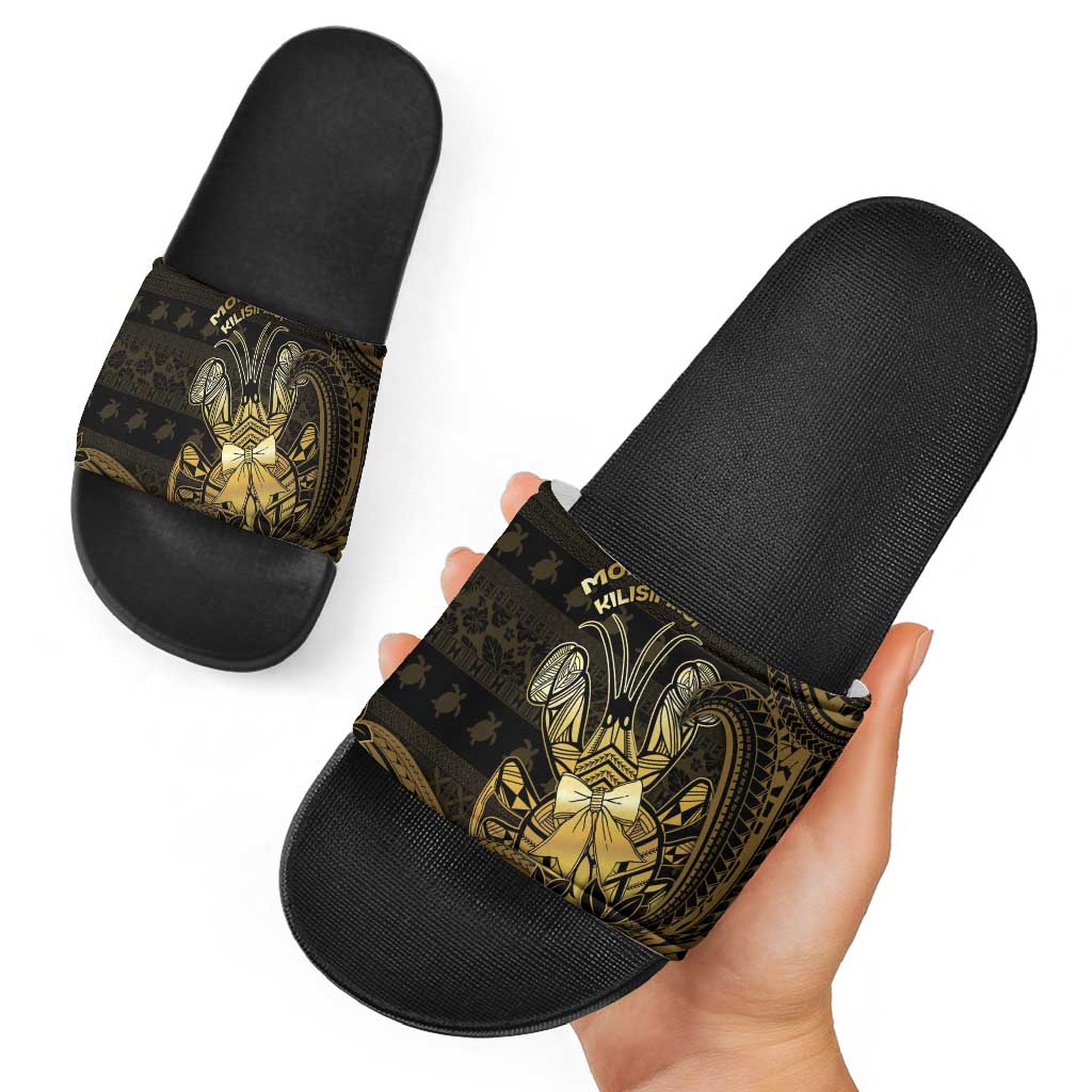 Niue Christmas Slide Sandals Niuean Crab Xmas Tribal Waves DT05 - Polynesian Pride