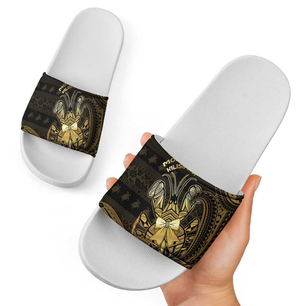 Niue Christmas Slide Sandals Niuean Crab Xmas Tribal Waves DT05 - Polynesian Pride