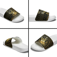 Niue Christmas Slide Sandals Niuean Crab Xmas Tribal Waves DT05 - Polynesian Pride