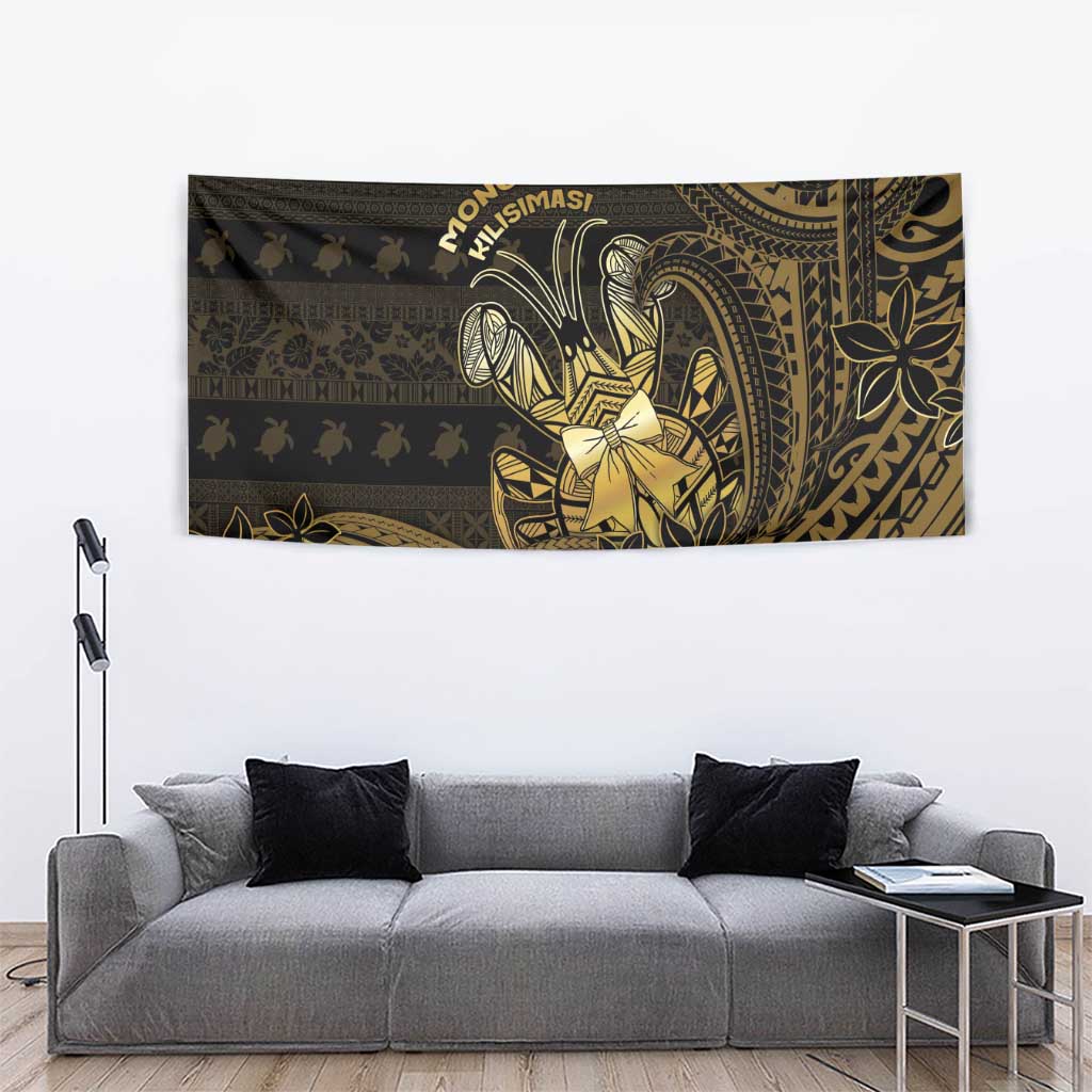 Niue Christmas Tapestry Niuean Crab Xmas Tribal Waves - Polynesian Pride