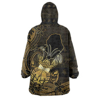 Niue Christmas Wearable Blanket Hoodie Niuean Crab Xmas Tribal Waves DT05 - Polynesian Pride