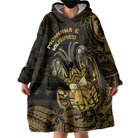 Niue Christmas Wearable Blanket Hoodie Niuean Crab Xmas Tribal Waves DT05 - Polynesian Pride