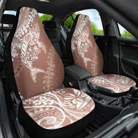 Hawaii Puakenikeni And Maile Lei Car Seat Cover Brown Polynesian Shark Tattoo DT05 One Size Brown - Polynesian Pride
