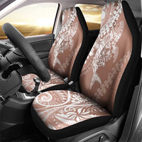 Hawaii Puakenikeni And Maile Lei Car Seat Cover Brown Polynesian Shark Tattoo DT05 - Polynesian Pride