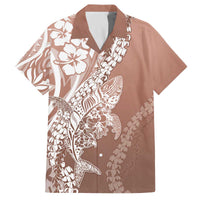 Hawaii Puakenikeni & Maile Lei – Family Matching Dress & Hawaiian Shirt – Polynesian Shark Brown DT05 Dad's Shirt - Short Sleeve Brown - Polynesian Pride