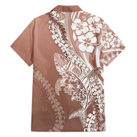 Hawaii Puakenikeni & Maile Lei – Family Matching Dress & Hawaiian Shirt – Polynesian Shark Brown DT05 - Polynesian Pride
