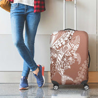 Hawaii Puakenikeni And Maile Lei Luggage Cover Brown Polynesian Shark Tattoo DT05 - Polynesian Pride