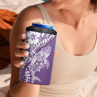 Hawaii Puakenikeni And Maile Lei 4 in 1 Can Cooler Tumbler Violet Polynesian Shark Tattoo DT05 - Polynesian Pride
