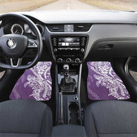 Hawaii Puakenikeni And Maile Lei Car Mats Violet Polynesian Shark Tattoo DT05