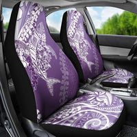 Hawaii Puakenikeni And Maile Lei Car Seat Cover Violet Polynesian Shark Tattoo DT05 - Polynesian Pride