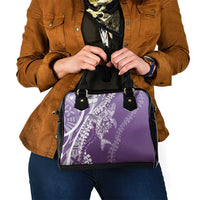 Hawaii Puakenikeni And Maile Lei Shoulder Handbag Violet Polynesian Shark Tattoo DT05 - Polynesian Pride