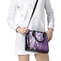 Hawaii Puakenikeni And Maile Lei Shoulder Handbag Violet Polynesian Shark Tattoo DT05 - Polynesian Pride