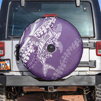 Hawaii Puakenikeni And Maile Lei Spare Tire Cover Violet Polynesian Shark Tattoo DT05 Violet - Polynesian Pride