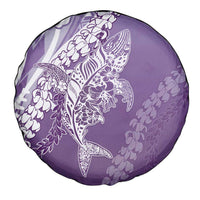 Hawaii Puakenikeni And Maile Lei Spare Tire Cover Violet Polynesian Shark Tattoo DT05 - Polynesian Pride
