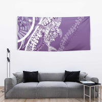 Hawaii Puakenikeni And Maile Lei Tapestry Violet Polynesian Shark Tattoo DT05