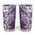Hawaii Puakenikeni And Maile Lei Tumbler Cup Violet Polynesian Shark Tattoo DT05