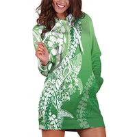 Hawaii Puakenikeni And Maile Lei Hoodie Dress Green Polynesian Shark Tattoo DT05 Green - Polynesian Pride