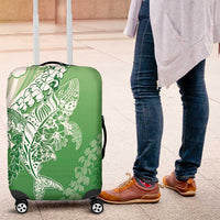 Hawaii Puakenikeni And Maile Lei Luggage Cover Green Polynesian Shark Tattoo DT05 Green - Polynesian Pride