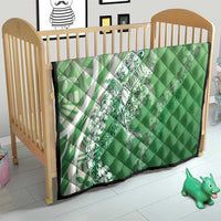 Hawaii Puakenikeni And Maile Lei Quilt Green Polynesian Shark Tattoo DT05 - Polynesian Pride