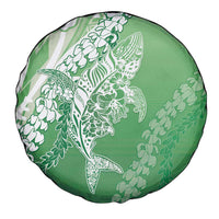 Hawaii Puakenikeni And Maile Lei Spare Tire Cover Green Polynesian Shark Tattoo DT05 - Polynesian Pride