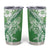 Hawaii Puakenikeni And Maile Lei Tumbler Cup Green Polynesian Shark Tattoo DT05