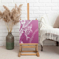 Hawaii Puakenikeni And Maile Lei Canvas Wall Art Pink Polynesian Shark Tattoo DT05