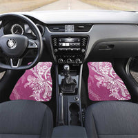 Hawaii Puakenikeni And Maile Lei Car Mats Pink Polynesian Shark Tattoo DT05
