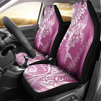 Hawaii Puakenikeni And Maile Lei Car Seat Cover Pink Polynesian Shark Tattoo DT05 - Polynesian Pride