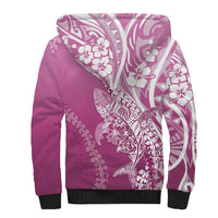 Hawaii Puakenikeni And Maile Lei Sherpa Hoodie Pink Polynesian Shark Tattoo DT05 - Polynesian Pride