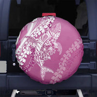 Hawaii Puakenikeni And Maile Lei Spare Tire Cover Pink Polynesian Shark Tattoo DT05 No hole Pink - Polynesian Pride